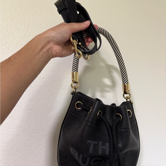 Marc Jacob’s Black Bucket Bag with Gold Accents - Picture 1 of 2